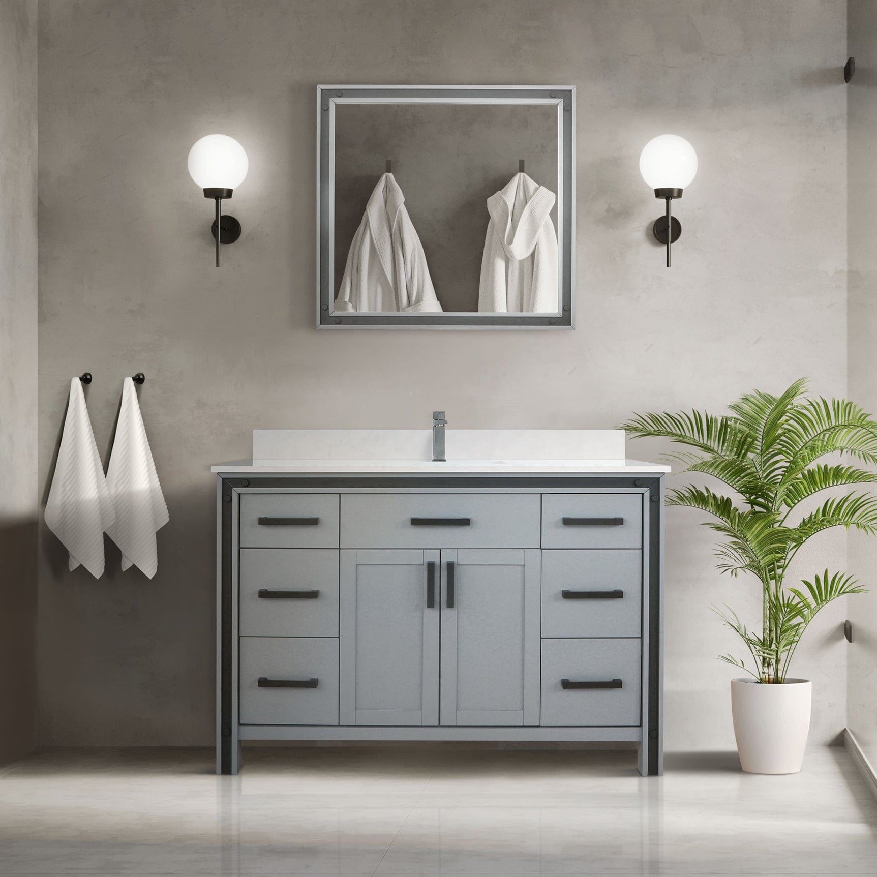 Ziva 48" x 22" Single Bath Vanity - Backyard Provider