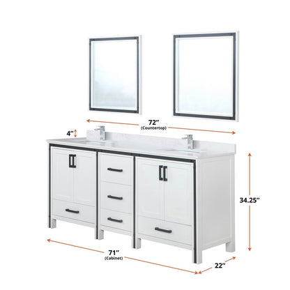Ziva 72" x 22" Double Bath Vanity - Backyard Provider