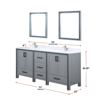 Ziva 72" x 22" Double Bath Vanity - Backyard Provider