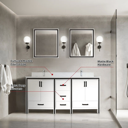 Ziva 72" x 22" Double Bath Vanity - Backyard Provider