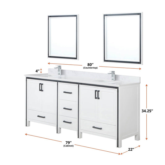 Ziva 80" x 22" Double Bath Vanity - Backyard Provider