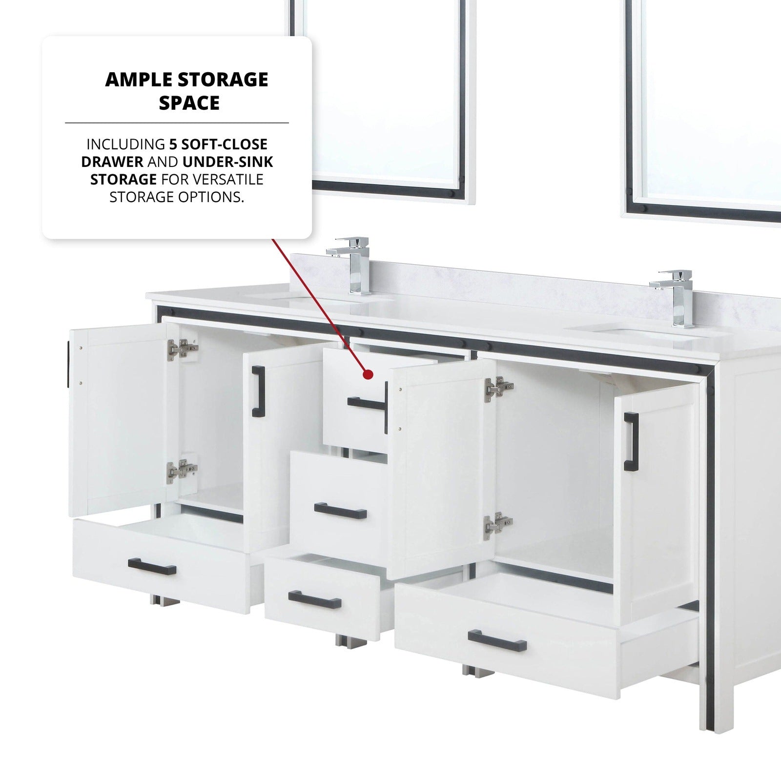 Ziva 80" x 22" Double Bath Vanity - Backyard Provider