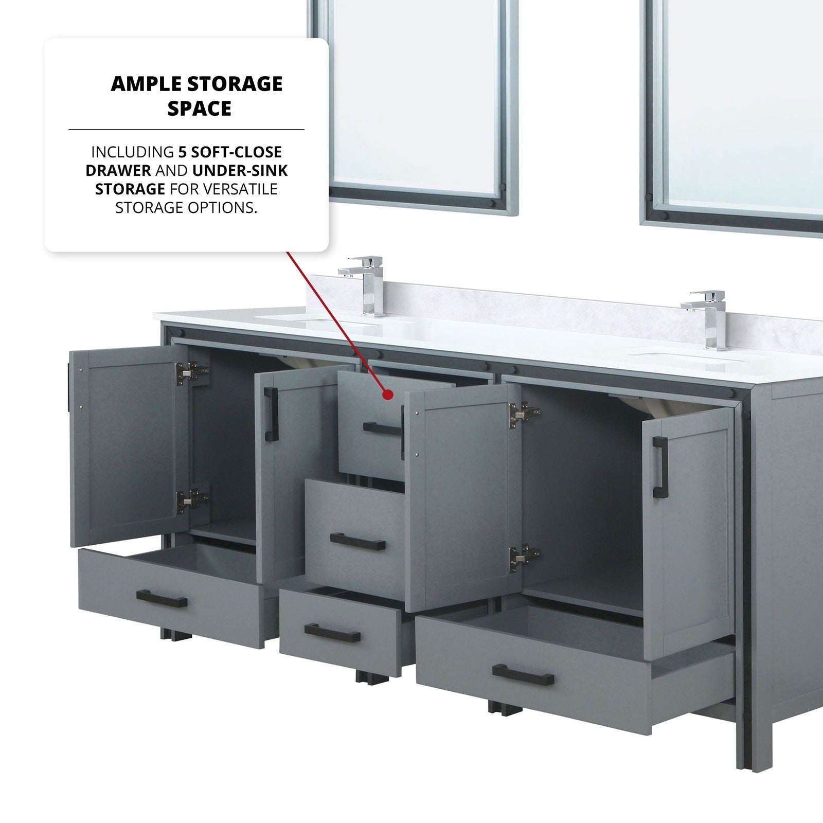 Ziva 80" x 22" Double Bath Vanity - Backyard Provider