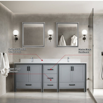 Ziva 80" x 22" Double Bath Vanity - Backyard Provider
