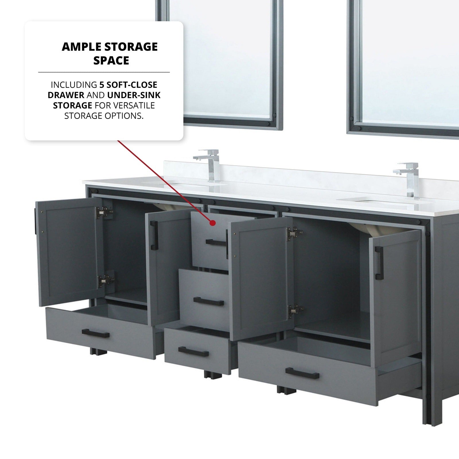 Ziva 84" x 22" Double Bath Vanity - Backyard Provider