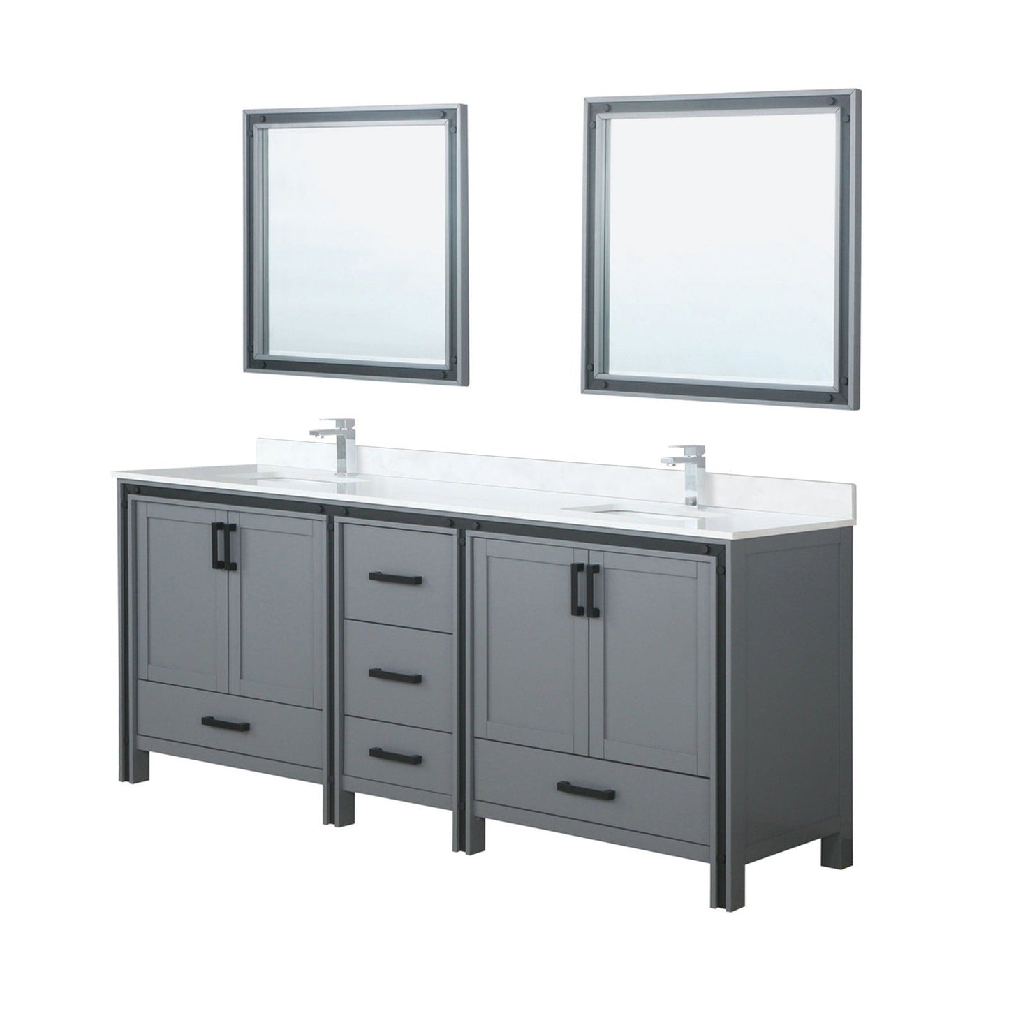 Ziva 84" x 22" Double Bath Vanity - Backyard Provider