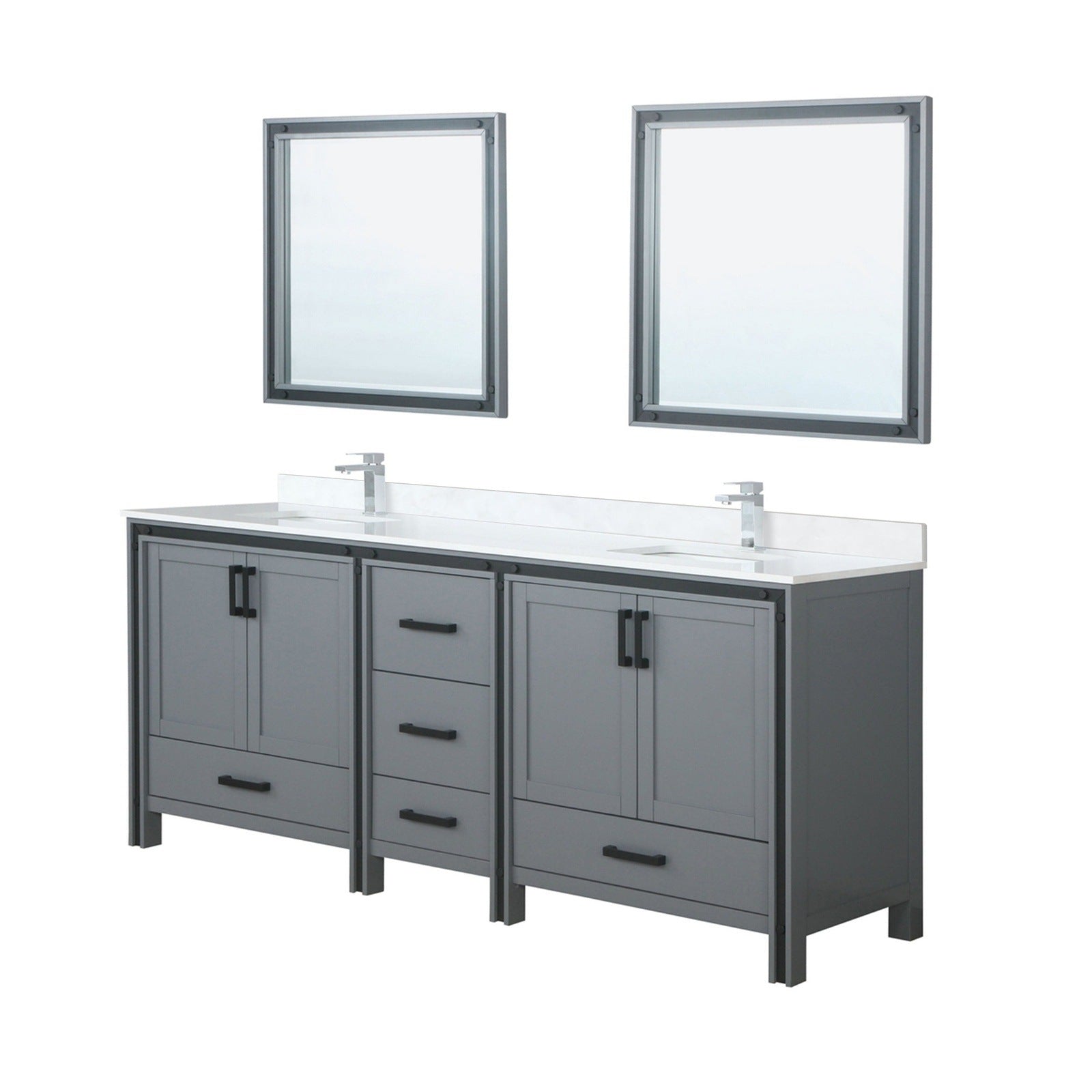 Ziva 84" x 22" Double Bath Vanity - Backyard Provider
