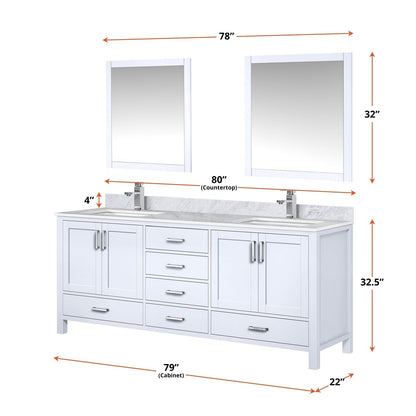 Jacques 80" x 22" Double Bath Vanity - Backyard Provider
