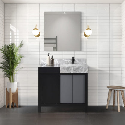 Zilara 36" Black and Grey Vanity - Backyard Provider