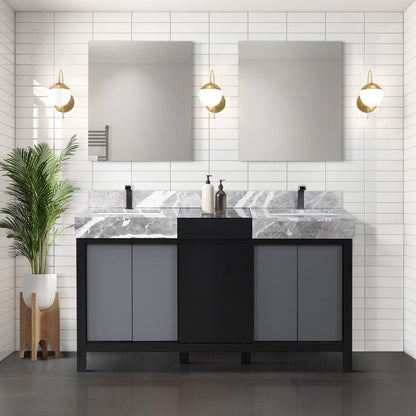 Zilara 60" Black and Grey Double Vanity - Backyard Provider