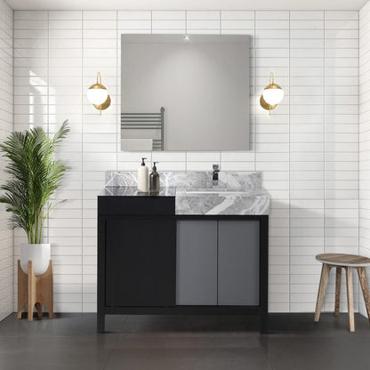 Zilara 42" Black and Grey Vanity - Backyard Provider