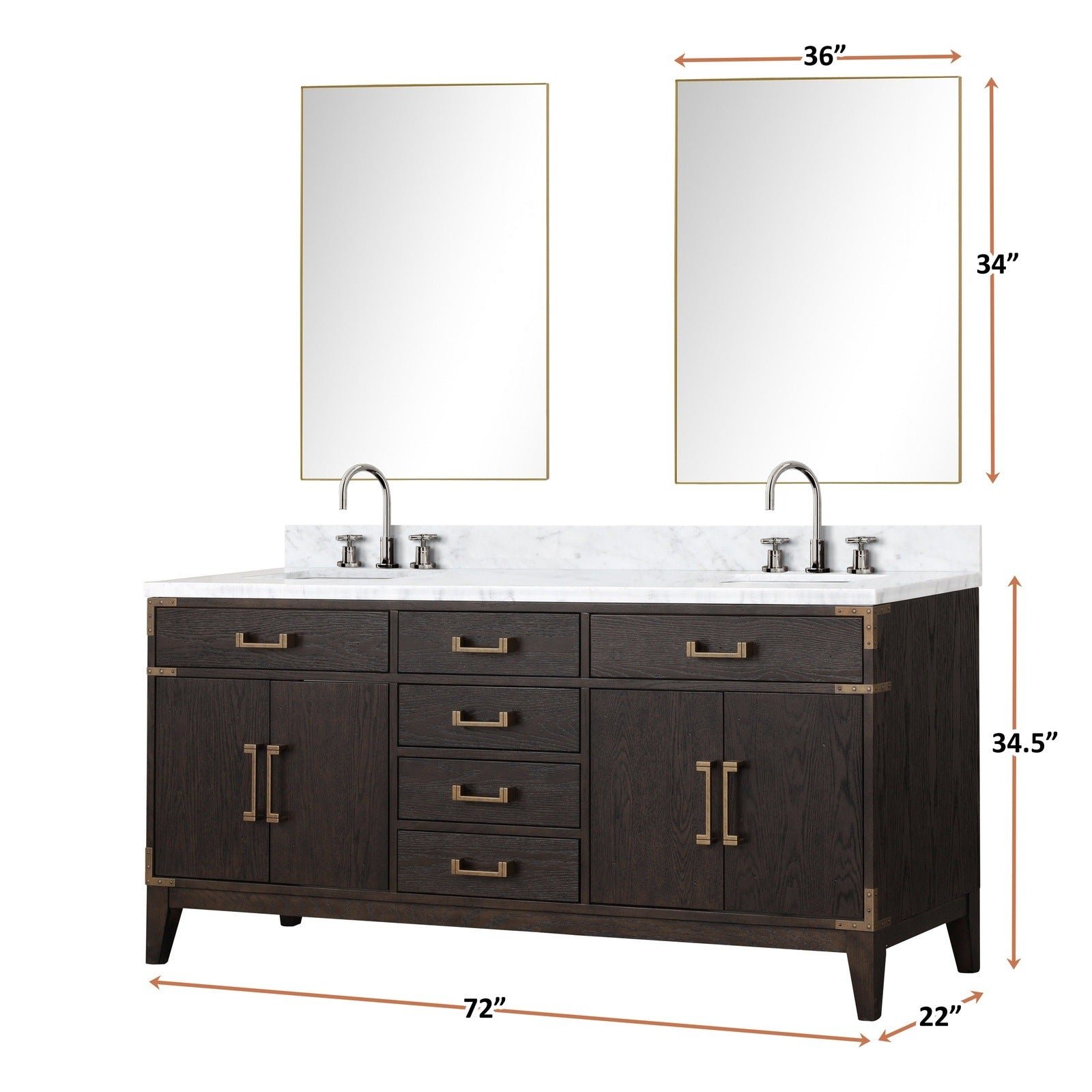 Laurel 72 " x 22" Double Bath Vanity - Backyard Provider