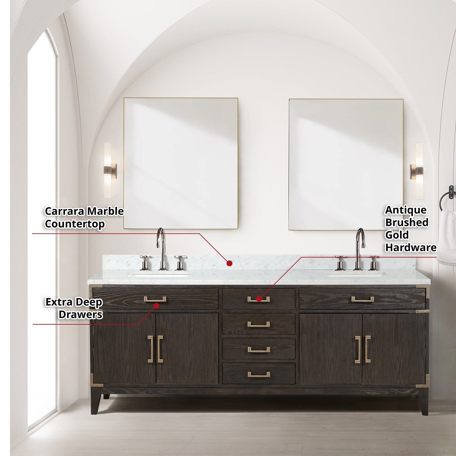 Laurel 84" x 22" Double Bath Vanity - Backyard Provider