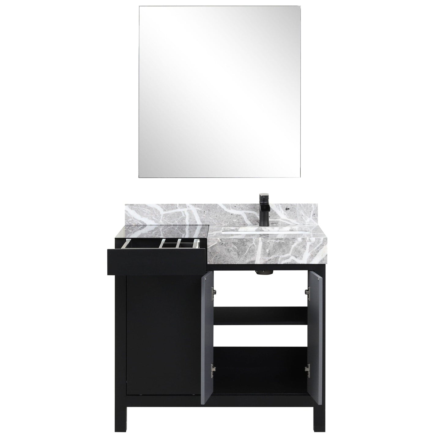Zilara 36" Black and Grey Vanity - Backyard Provider