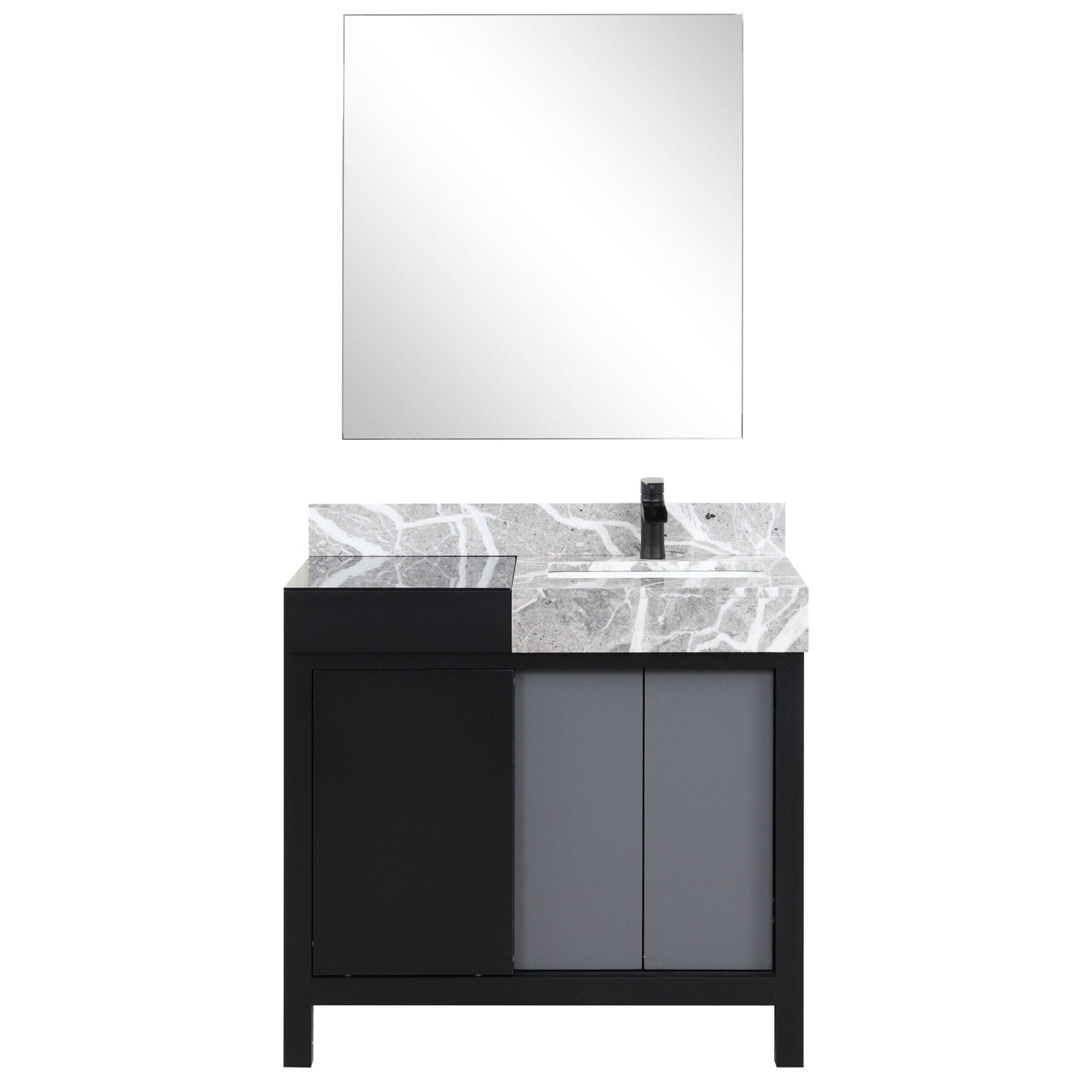 Zilara 36" Black and Grey Vanity - Backyard Provider