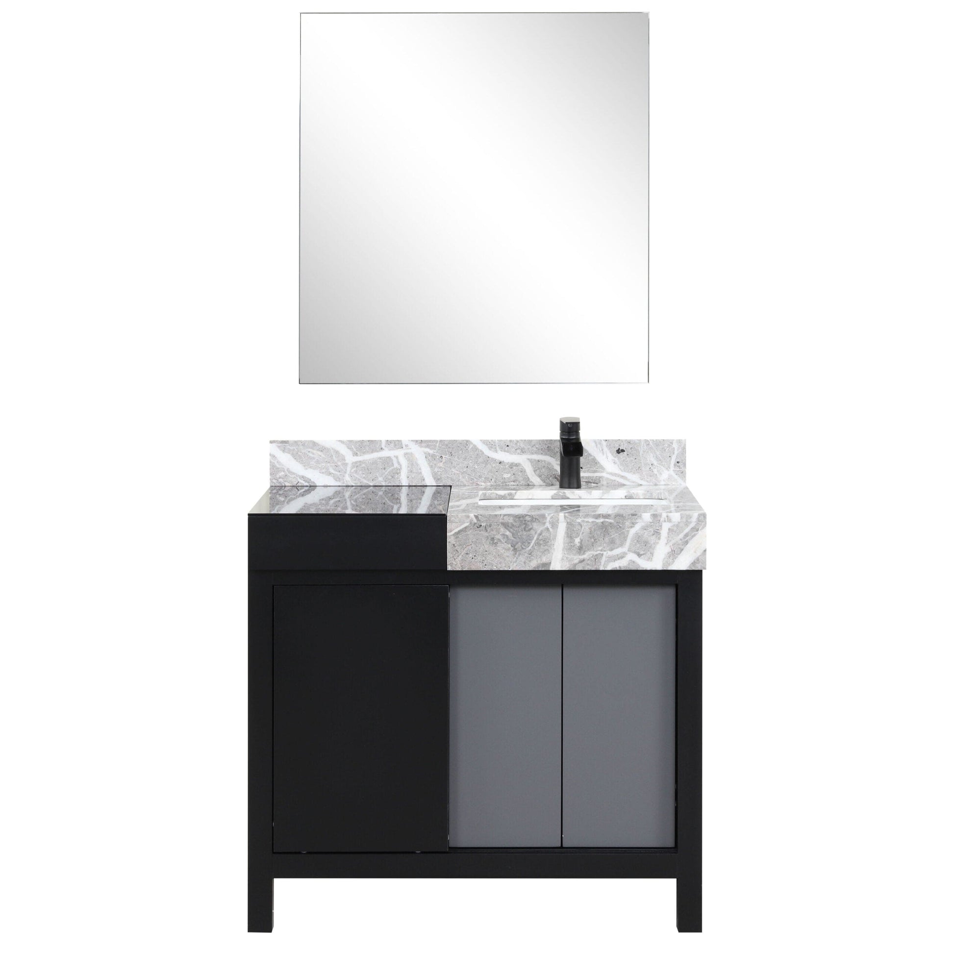 Zilara 36" Black and Grey Vanity - Backyard Provider