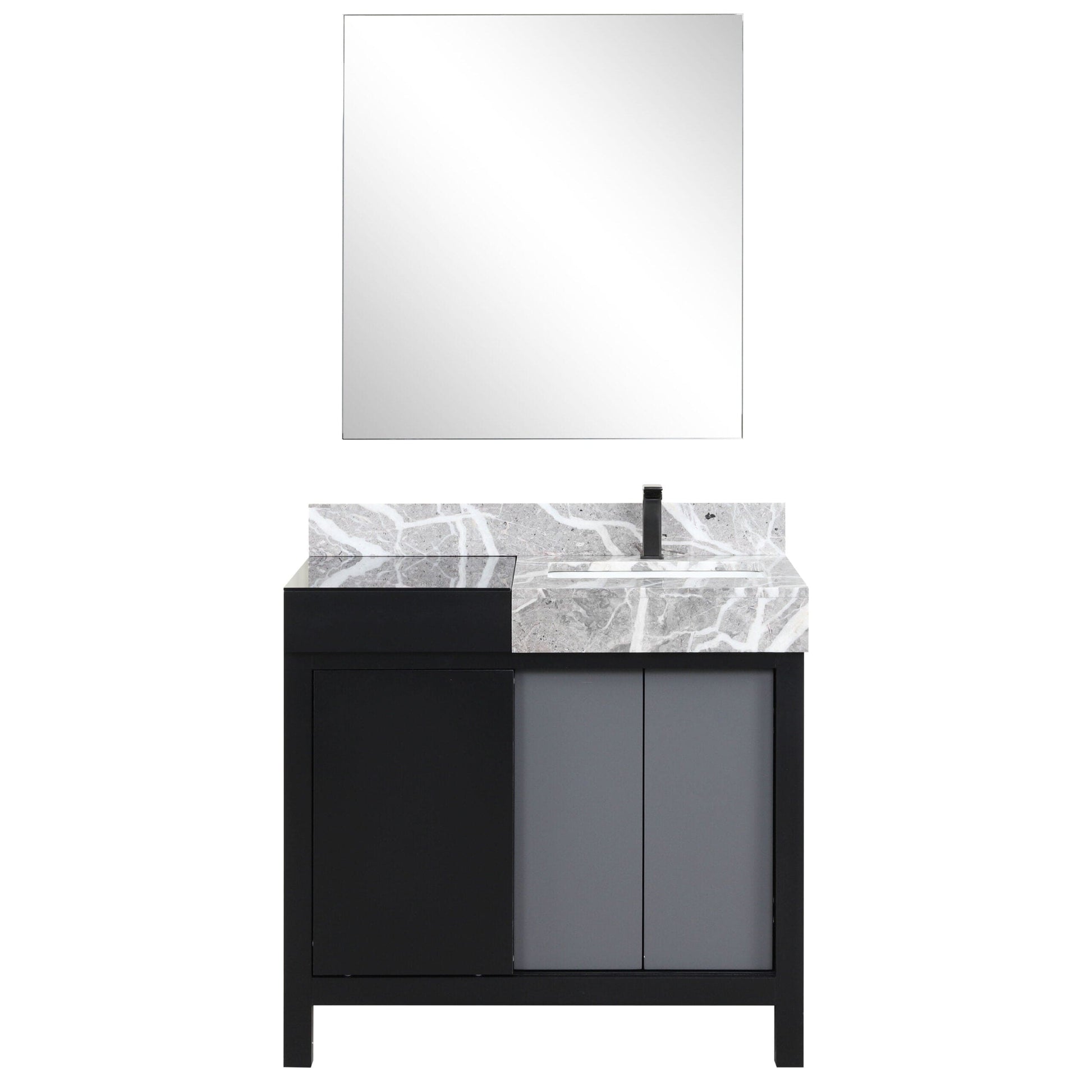 Zilara 36" Black and Grey Vanity - Backyard Provider
