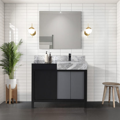 Zilara 42" Black and Grey Vanity - Backyard Provider