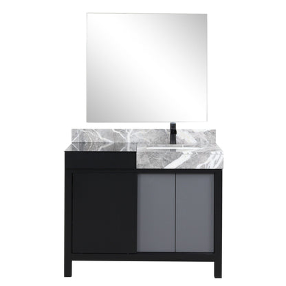 Zilara 42" Black and Grey Vanity - Backyard Provider