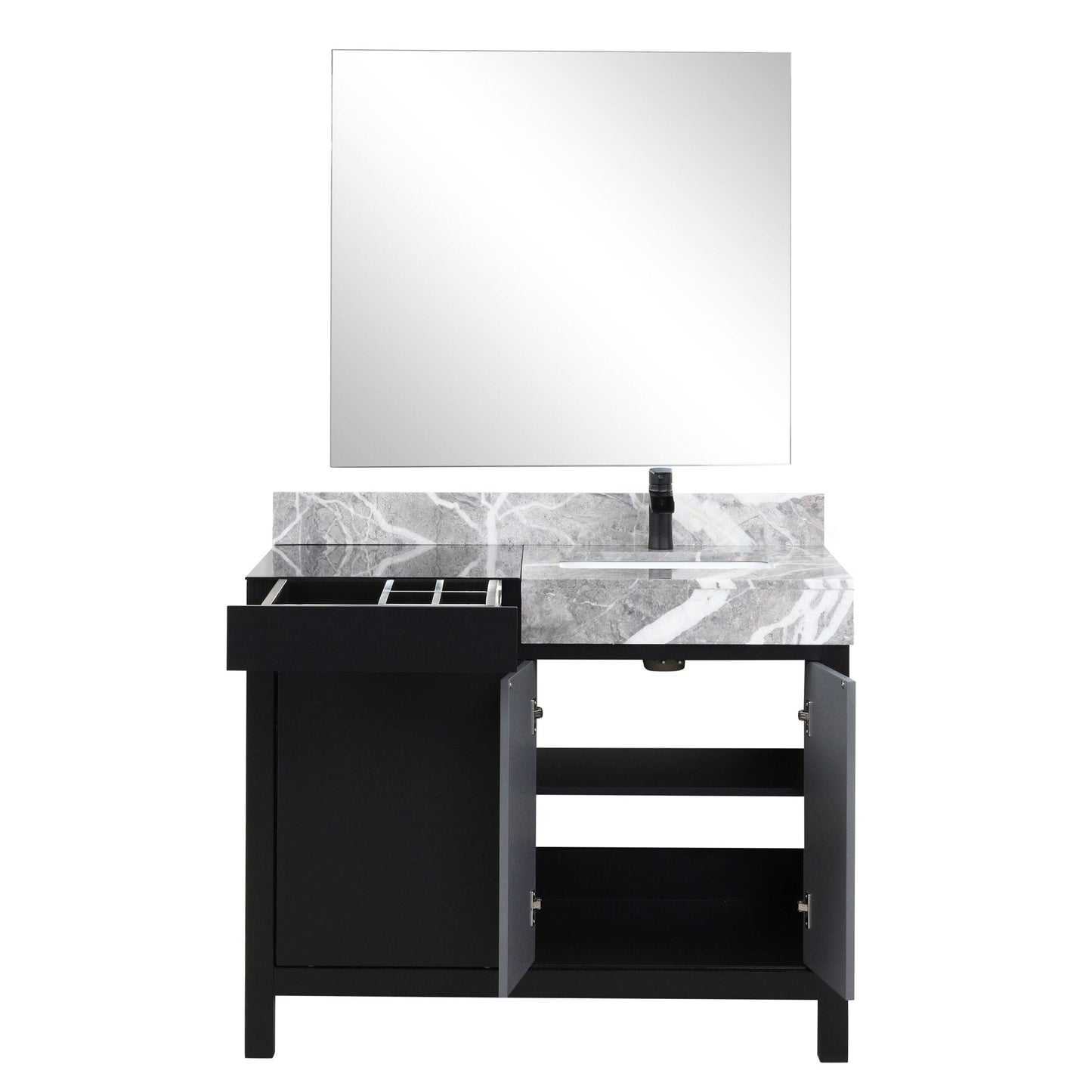 Zilara 42" Black and Grey Vanity - Backyard Provider