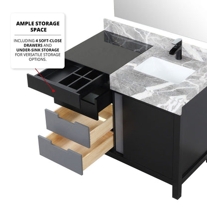 Zilara 42" Black and Grey Vanity - Backyard Provider