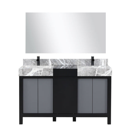Zilara 55" Black and Grey Double Vanity - Backyard Provider