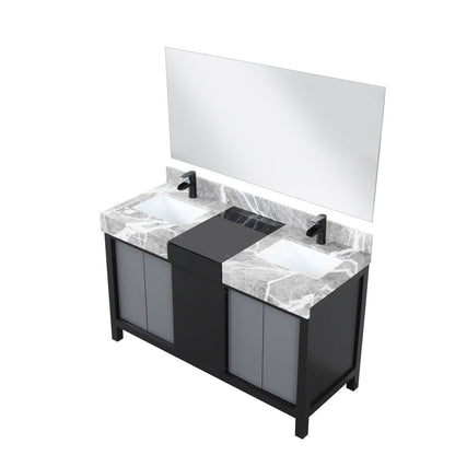 Zilara 55" Black and Grey Double Vanity - Backyard Provider