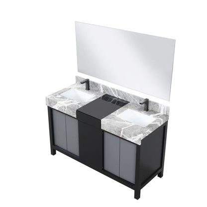 Zilara 55" Black and Grey Double Vanity - Backyard Provider