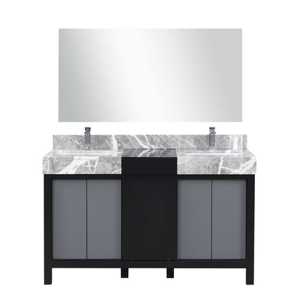 Zilara 55" Black and Grey Double Vanity - Backyard Provider