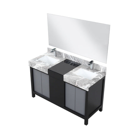 Zilara 55" Black and Grey Double Vanity - Backyard Provider
