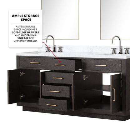 Abbey 72" x 22" Double Bath Vanity - Backyard Provider