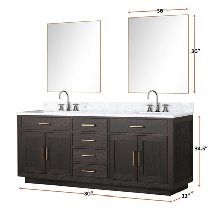 Abbey 80" x 22" Double Bath Vanity - Backyard Provider