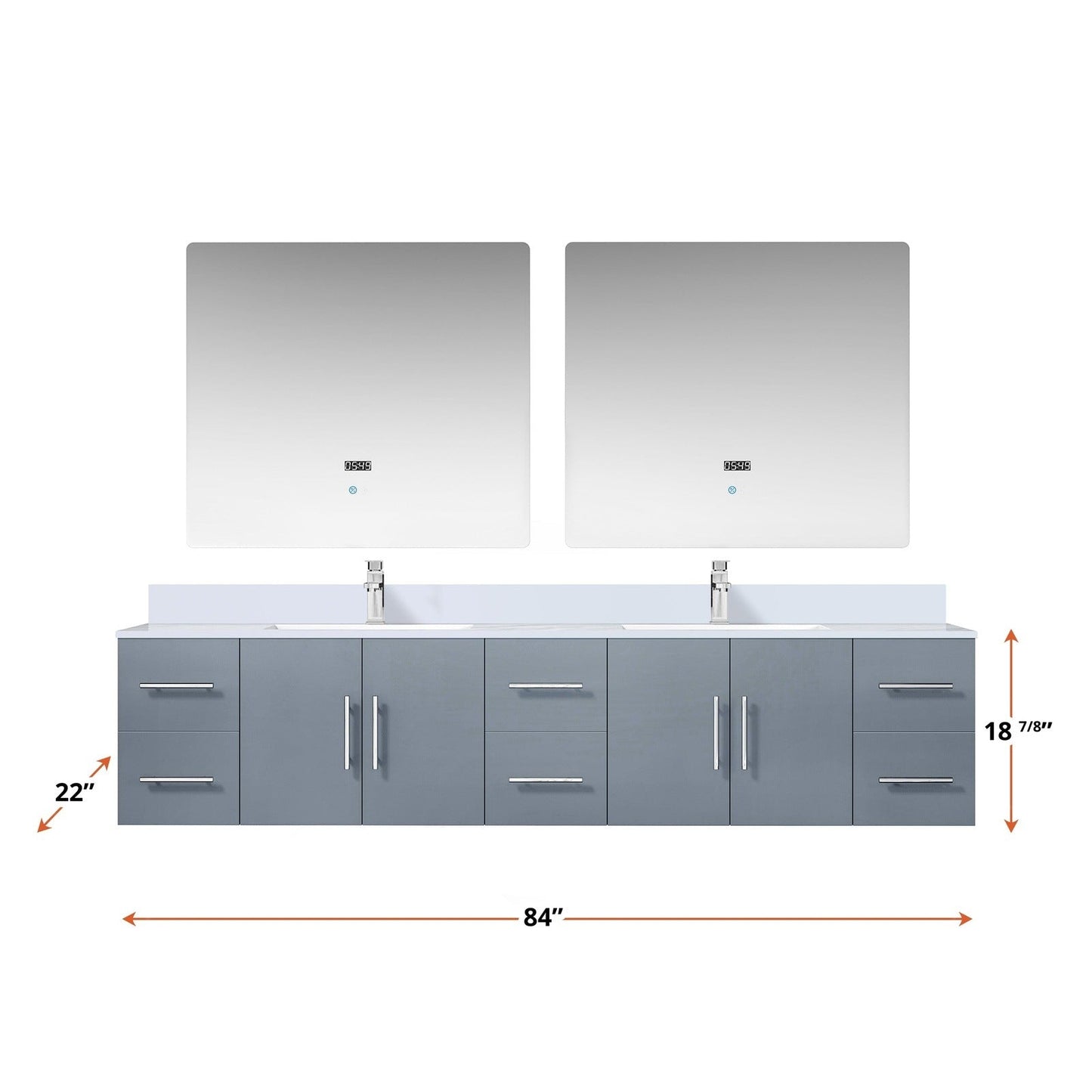 Geneva  84" x 22" Double Bath Vanity - Backyard Provider