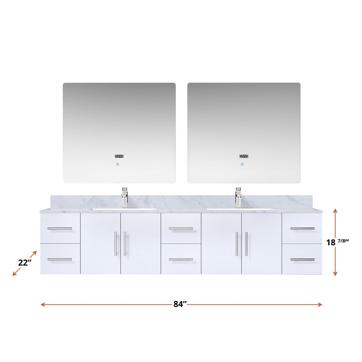 Geneva  84" x 22" Double Bath Vanity - Backyard Provider