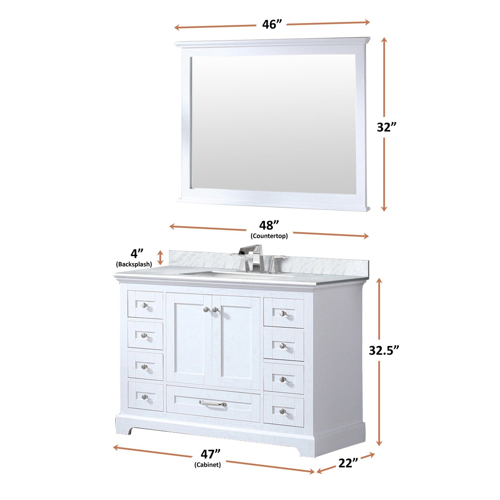 Dukes 48" x 22" Single Bath Vanity - Backyard Provider