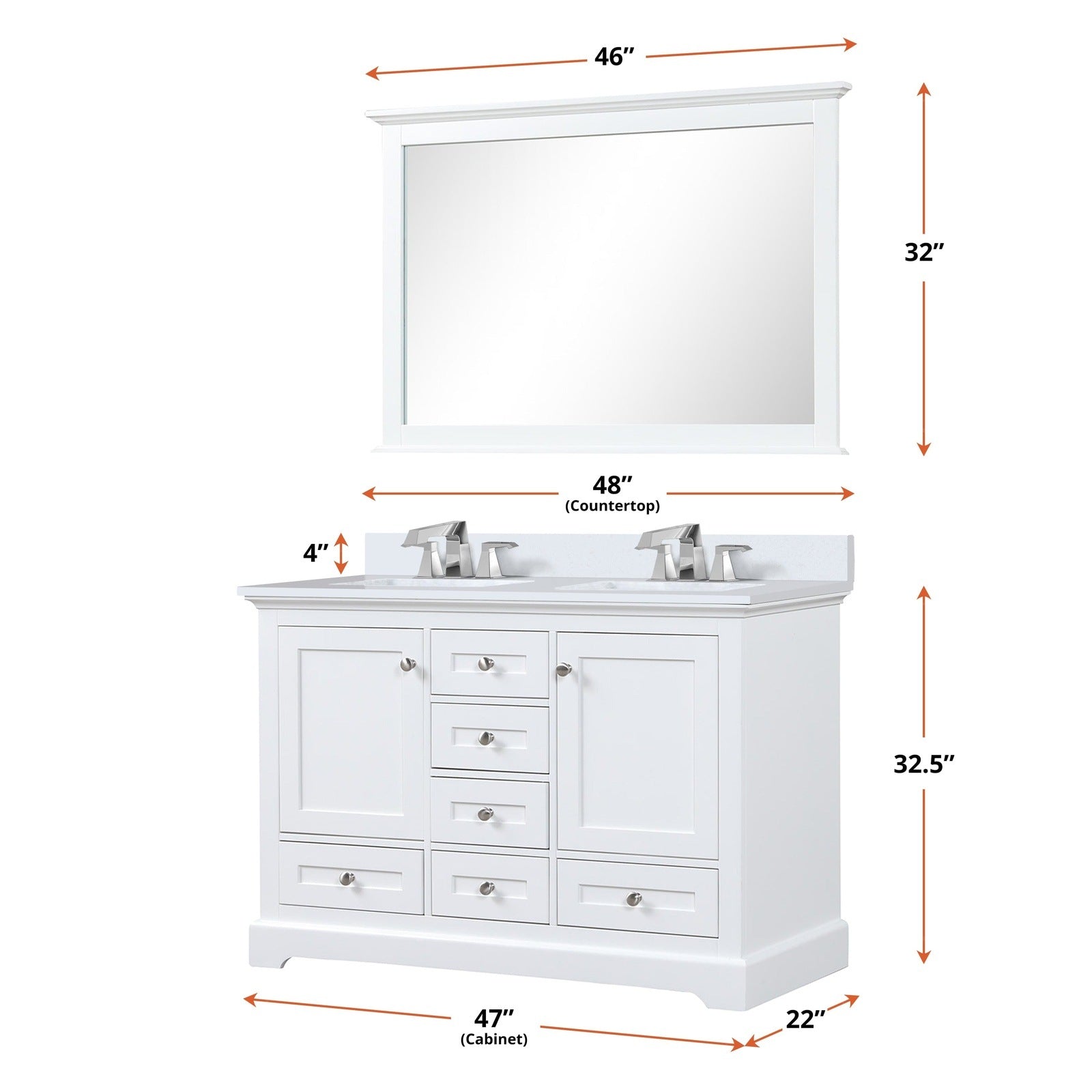 Dukes 48" x 22" Double Bath Vanity - Backyard Provider