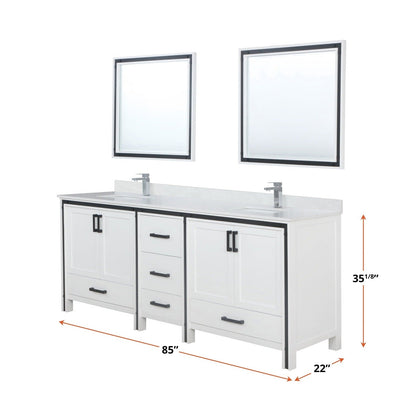Ziva 84" x 22" Double Bath Vanity - Backyard Provider