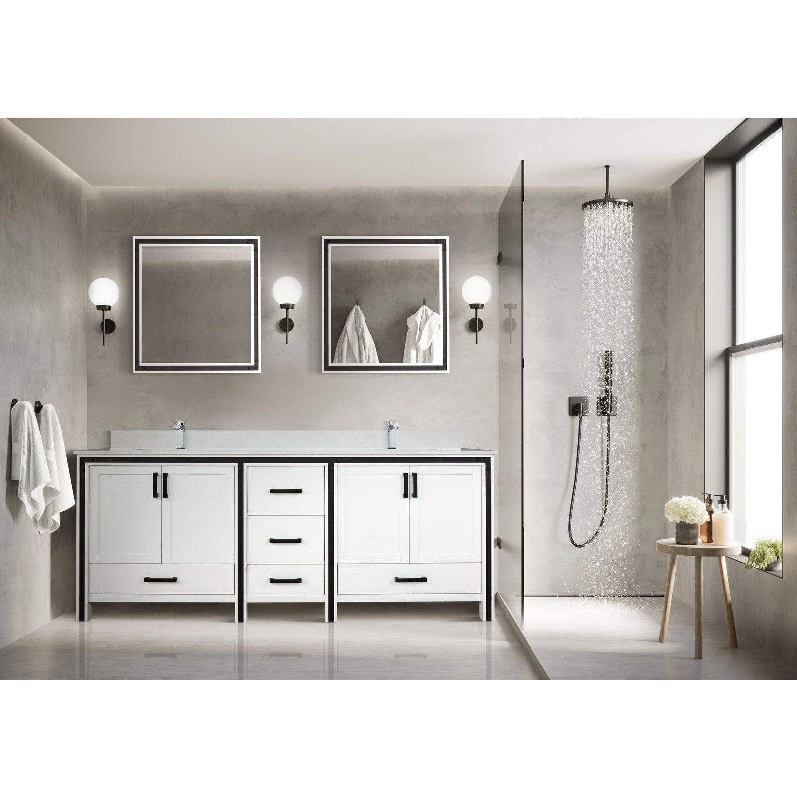 Ziva 84" x 22" Double Bath Vanity - Backyard Provider