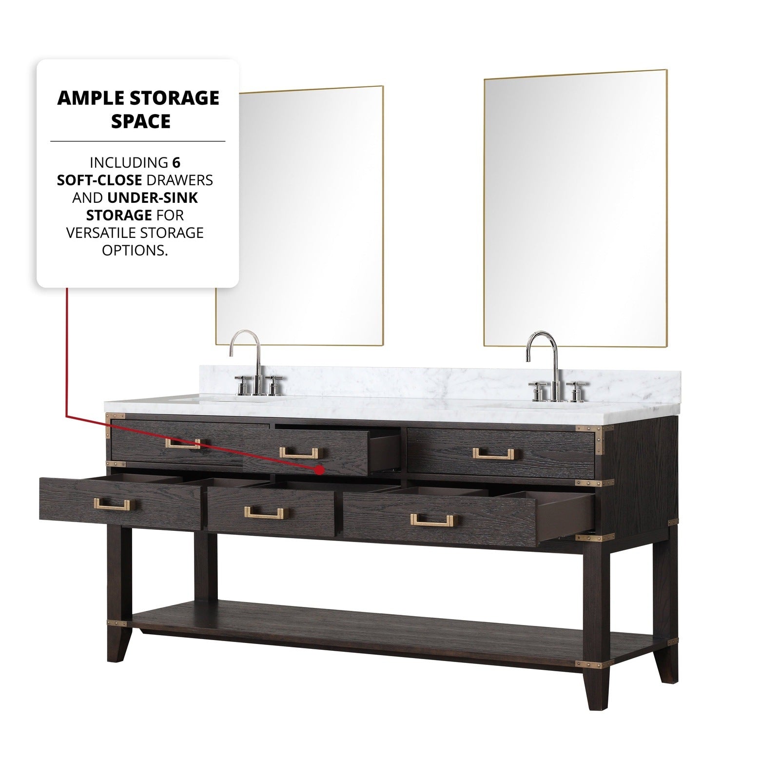 Norwalk 72" x 22" Double Bath Vanity - Backyard Provider