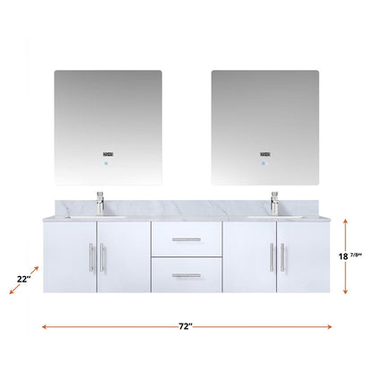 Geneva  72" x 22" Double Bath Vanity - Backyard Provider