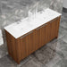 Casa Mare Benna 63" Matte Walnut Bathroom Vanity and Double Sink Combo with LED Mirror - Benna160MW-63-S