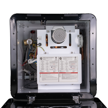 RVMP Flex Temp On-Demand Propane Tankless Water Heater for RVs  | Black Color | Anti-Freezing System | Anti-Scald System | Digital Remote | FG-SBMC-12 - 240171