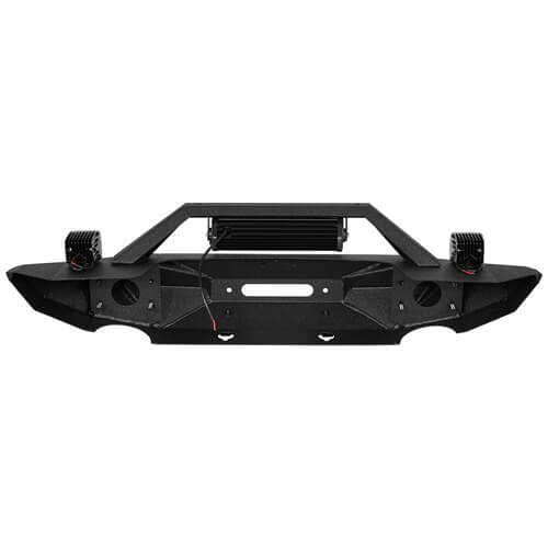 Blade Stubby Front Bumper w/ Light Bar & Rear Bumper Combo(07-18 Jeep Wrangler JK JKU) - Hooke Road