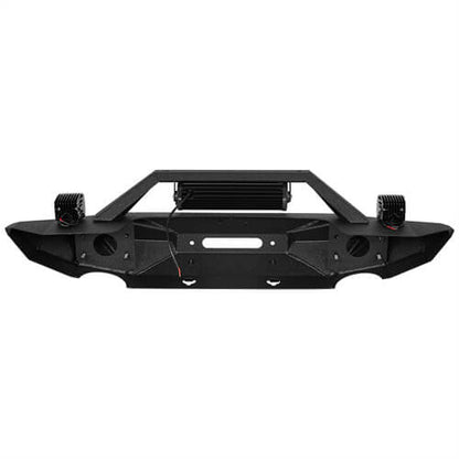 Blade Stubby Front Bumper w/ Light Bar & Rear Bumper Combo(07-18 Jeep Wrangler JK JKU) - Hooke Road