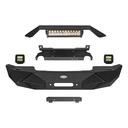 Blade Stubby Front Bumper w/ Light Bar & Rear Bumper Combo(07-18 Jeep Wrangler JK JKU) - Hooke Road