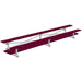 Bleacher - 15 ft. 2 Row - Single Foot Plank - Tip & Roll Powder Coated - 2TRGPC