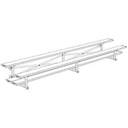 Bleacher - 15 ft. (2 Row - Double Foot Plank) - Tip & Roll - BLDP-2TRG