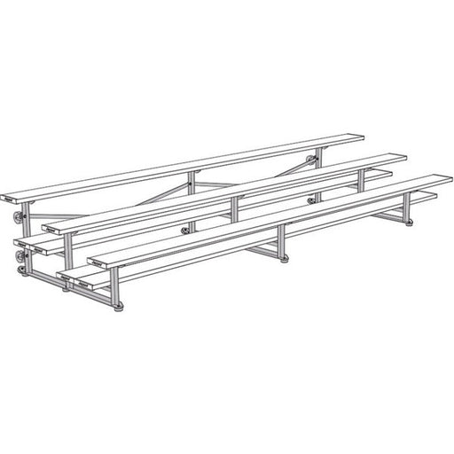 Bleacher - 15 ft. 3 Row - Double Foot Plank - Tip & Roll - 3TRG