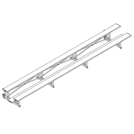 Bleacher - 21 ft. 2 Row - Single Foot Plank - Tip & Roll - 221TRG