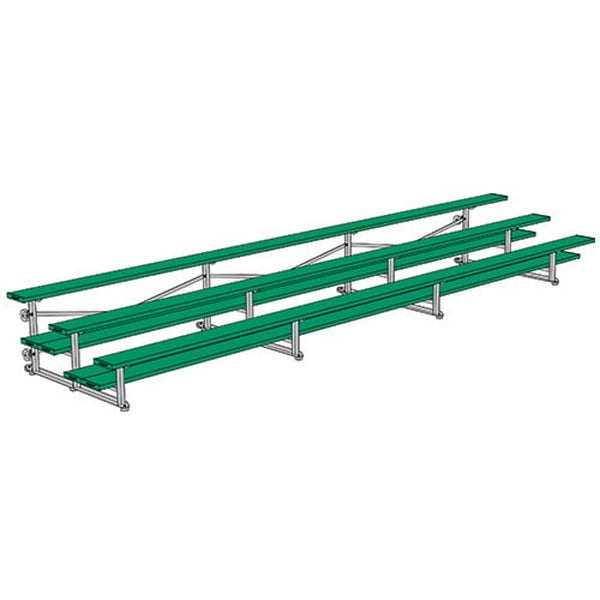 Bleacher - 21 ft. 3 Row - Double Foot Plank - Tip & Roll - 321TRG